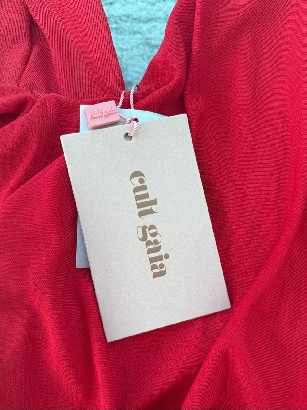 Cult Gaia Sirena Dress in Ghermez- Deep Red - Picture 5 of 6